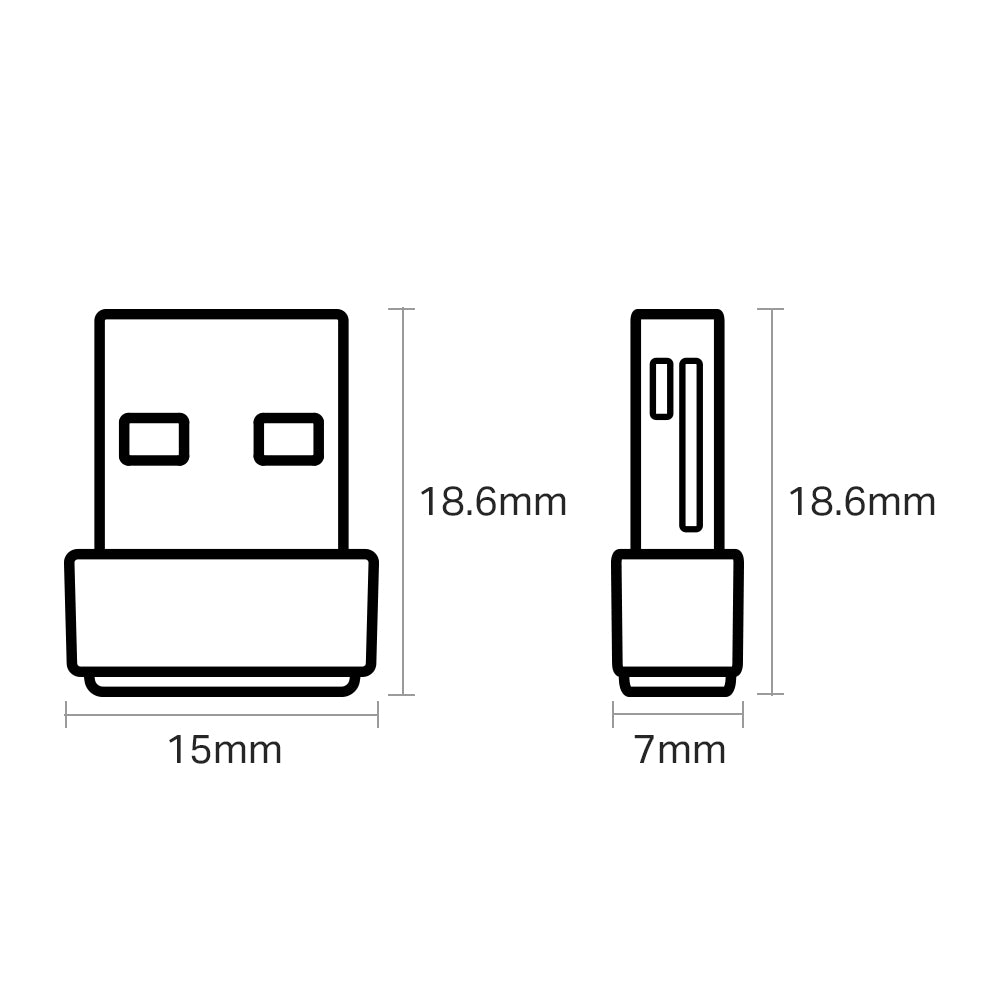 Archer T2U Nano Nano Adaptador Wi-Fi 5 AC600 USB para PC