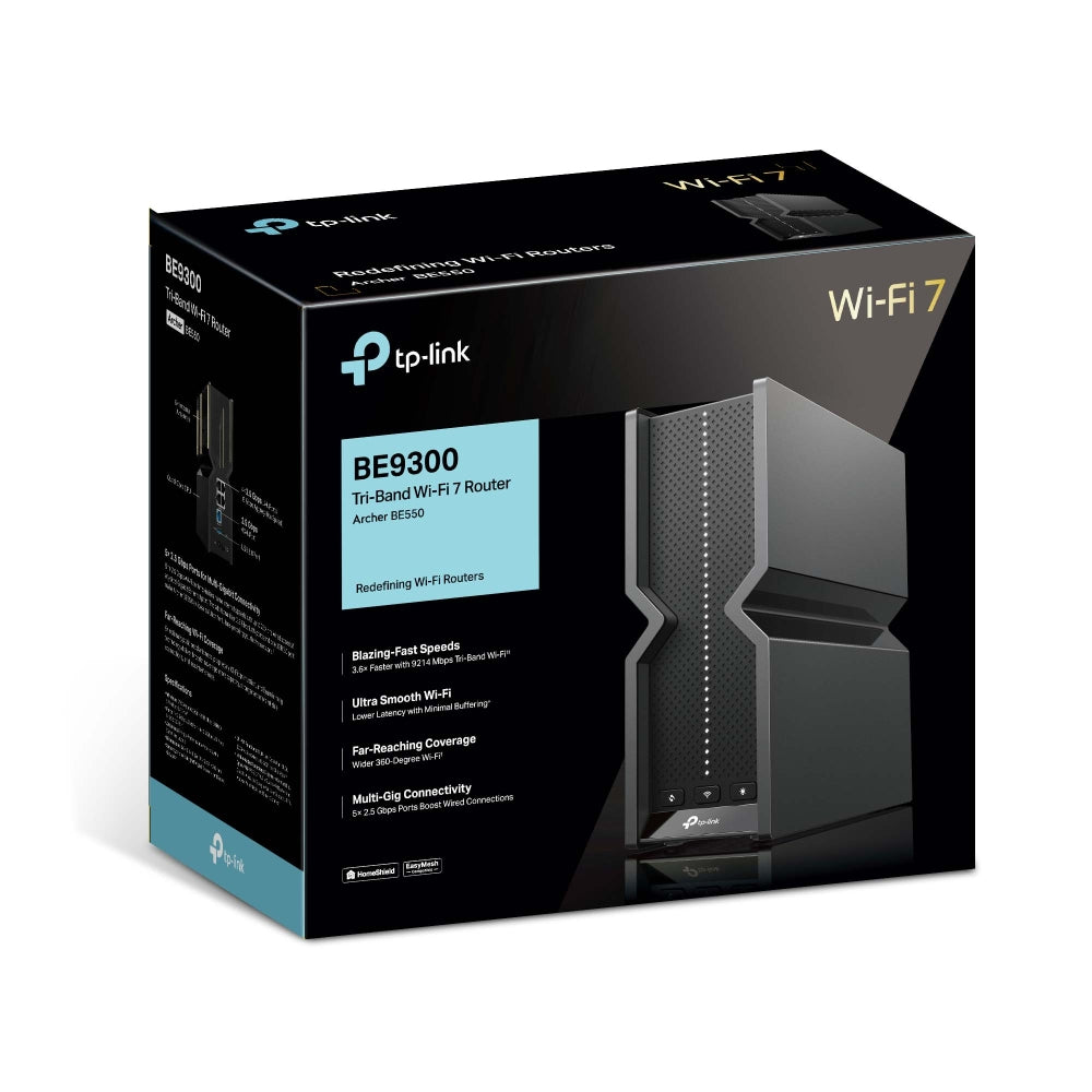 ARCHER BE550 Router Wi-Fi 7 BE9300 de Triple Banda con Puertos Multi-Gigabit