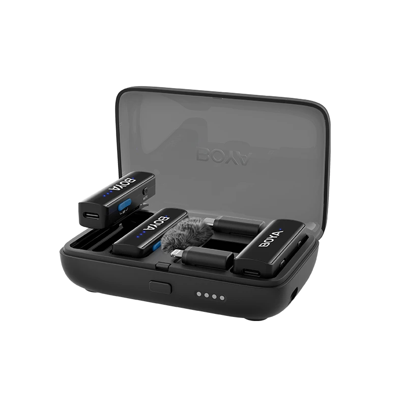 BOYALINK Micrófono inalámbrico compacto 3 en 1 mejorado