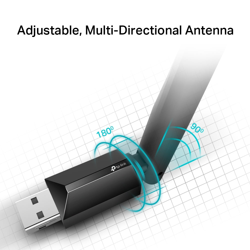 ARCHER T2U PLUS AC600 Adaptador USB Inalámbrico de Alta Ganancia Doble Banda