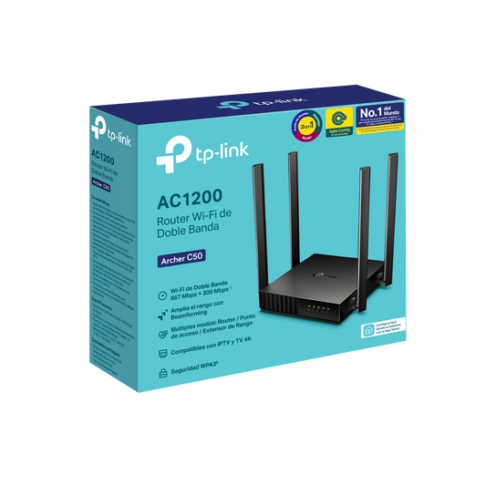 Router Archer C50 Wi-Fi de doble banda AC1200