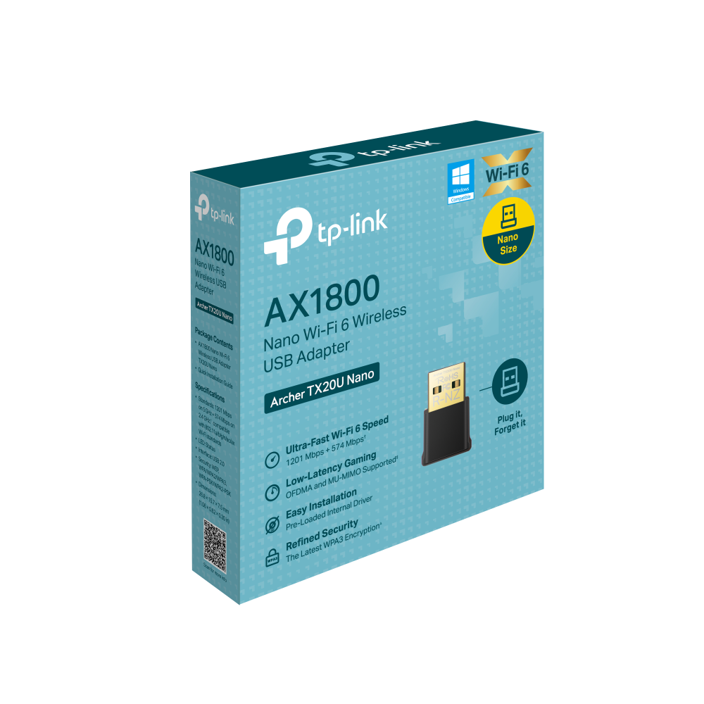 ARCHER TX20U NANO Nano Adaptador Wi-Fi 6 AX1800 USB para PC