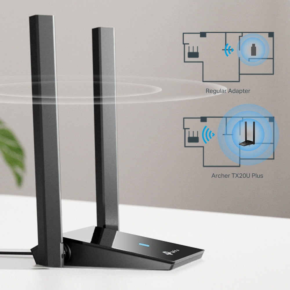 ARCHER TX20U PLUS Adaptador USB Wi-Fi 6 con 2 antenas AX1800