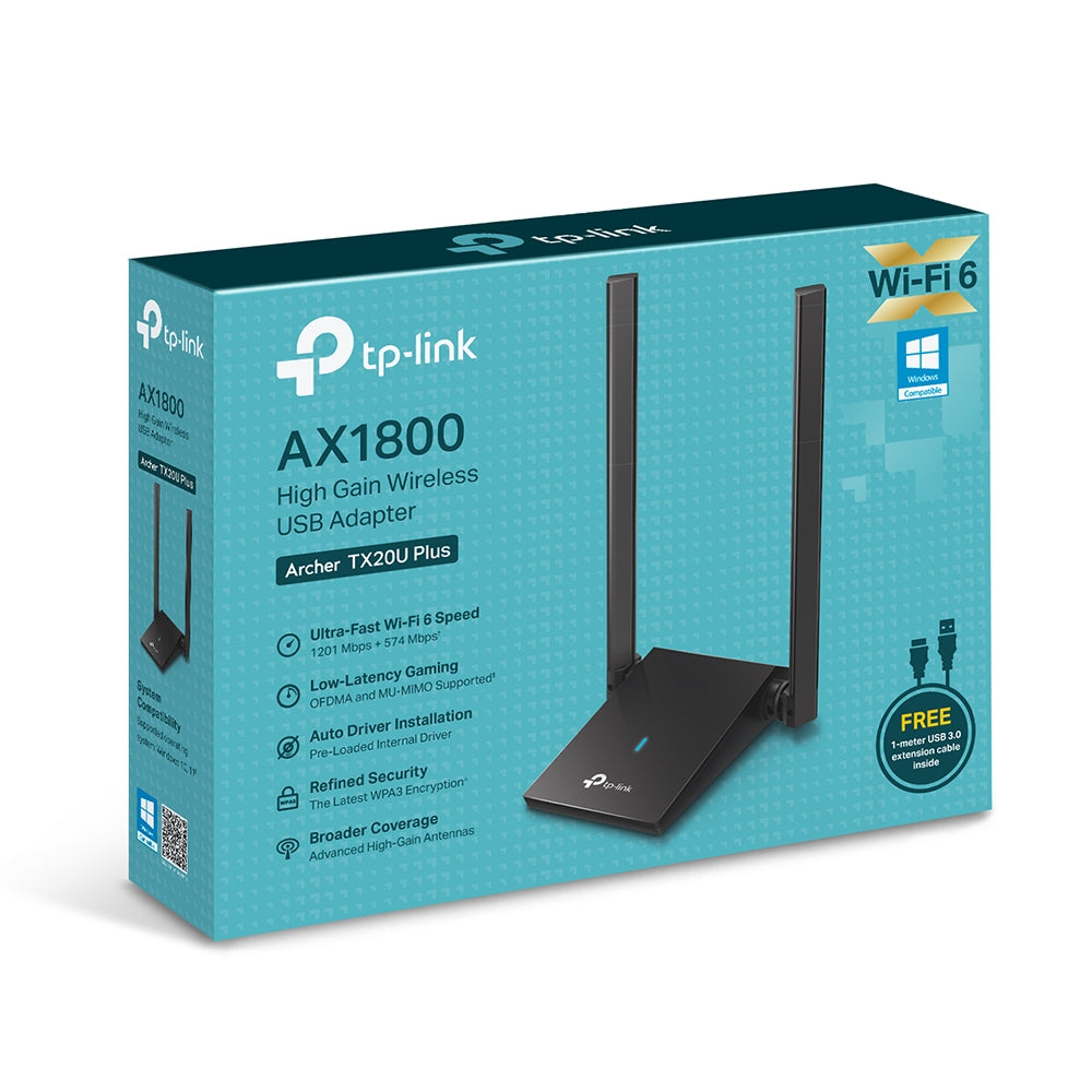 ARCHER TX20U PLUS Adaptador USB Wi-Fi 6 con 2 antenas AX1800