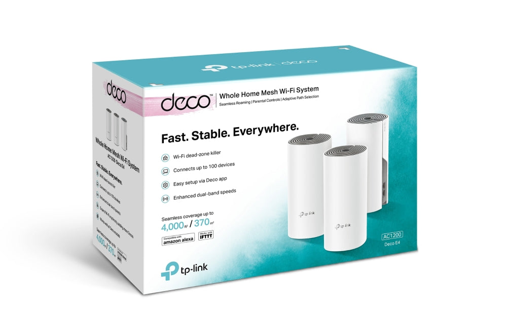 Deco E4(3-pack) Sistema Wi-Fi Mesh para toda la Casa AC1200
