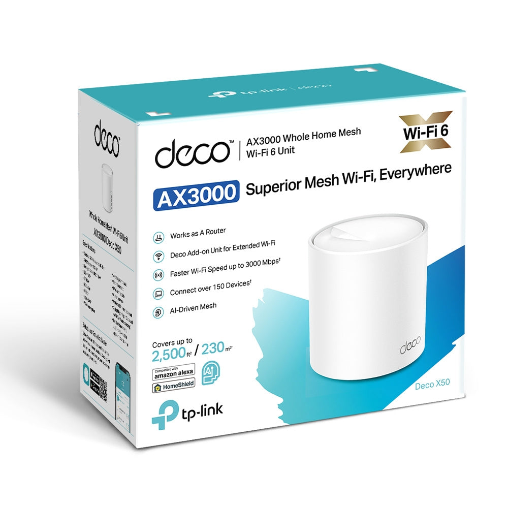 DECO X50(2-PACK) Sistema Wi-Fi 6 Mesh AX3000